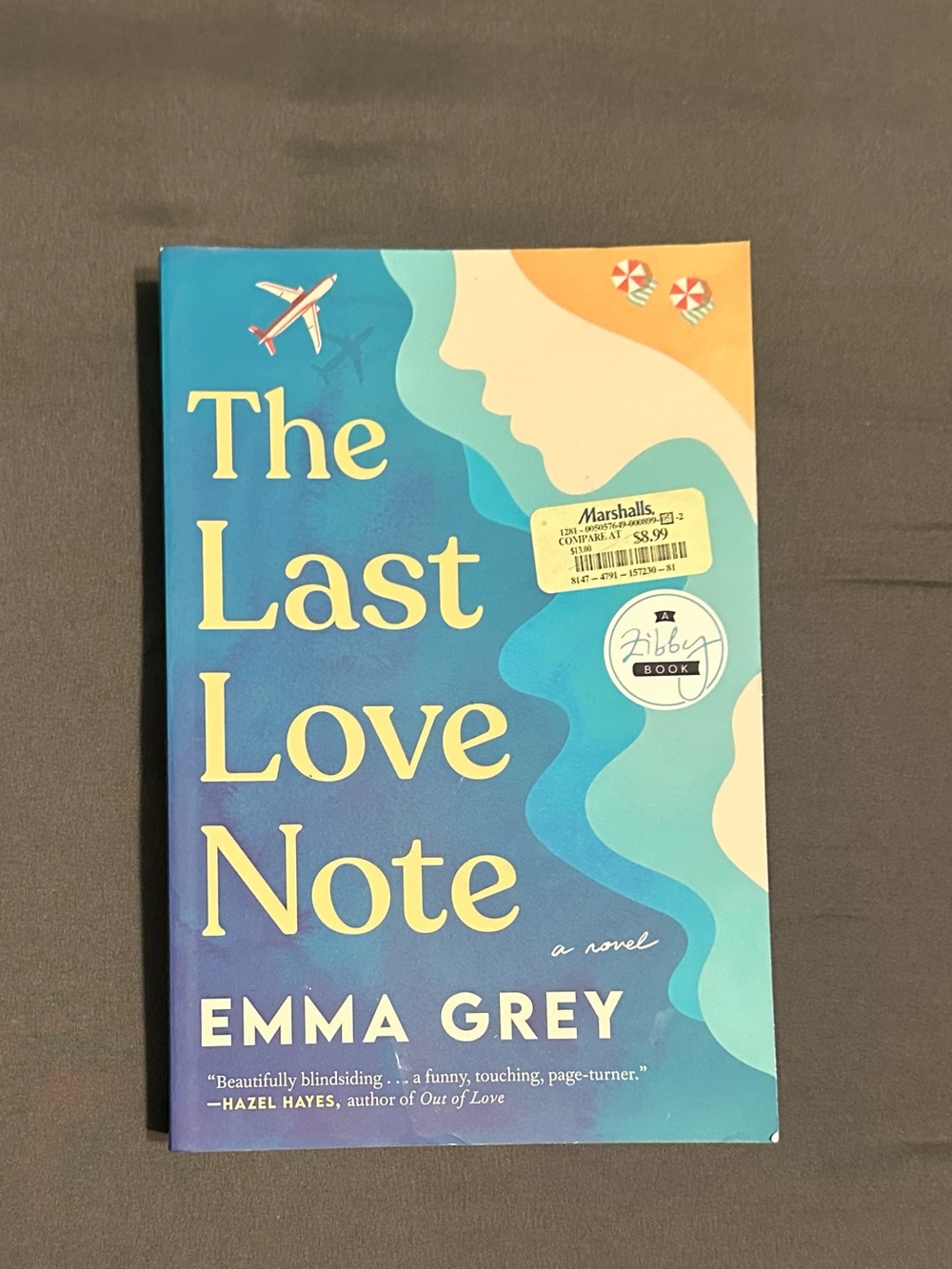 The Last Love Note by Emma Grey - Blue Decorative Book Cover